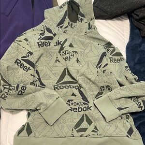 Reebok Olive Patterned Hoodie